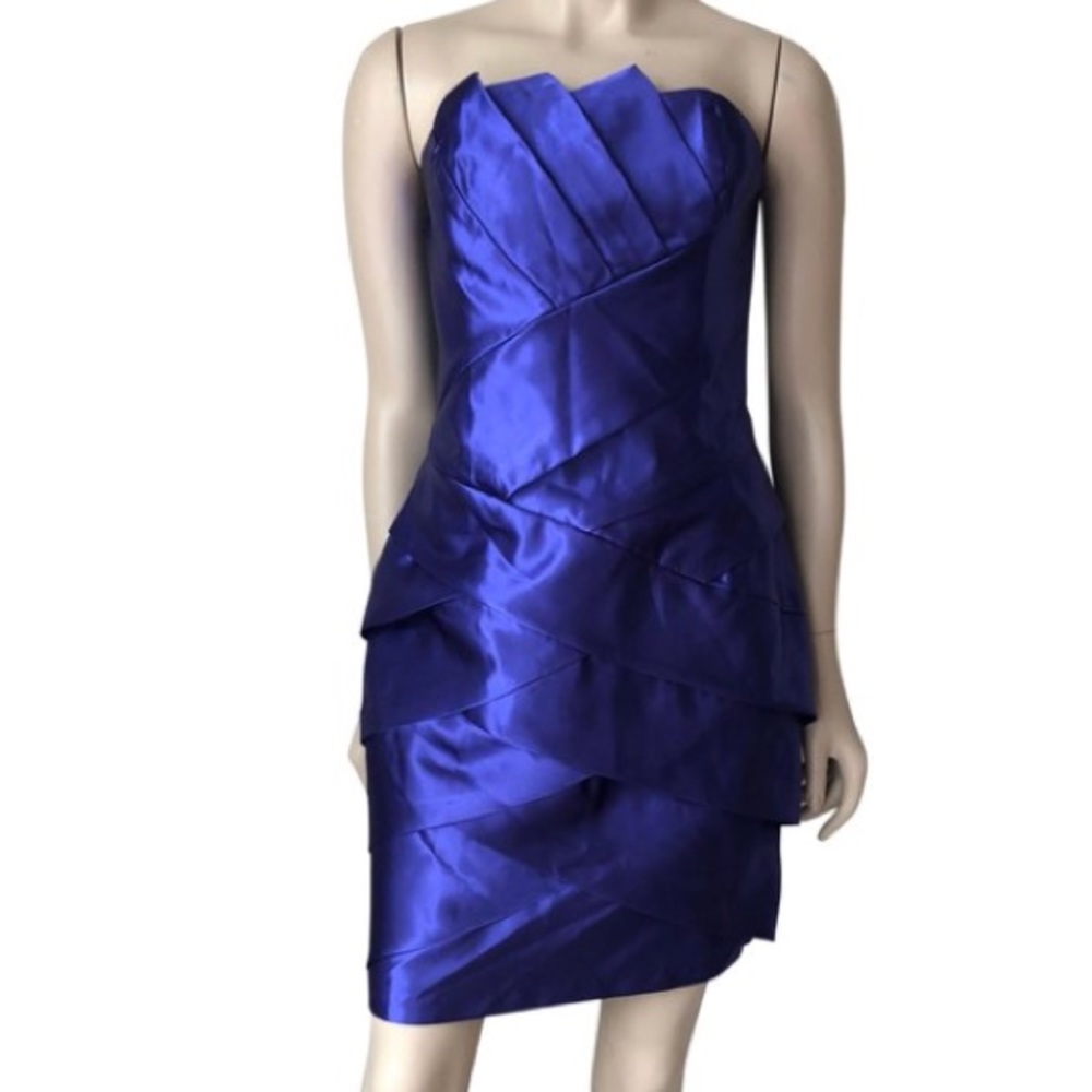 satin dress backless Light Blue Lace-Up Stretch Satin Dress With Knot-Back And Seamline Det